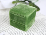 Vintage Green Engagement Ring Box