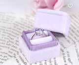 Ring Box in Lavender Orchid Velvet