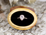 Cedar Wood Oval Ring Box