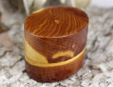 Cedar Wood Oval Ring Box