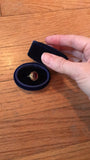 Navy Blue Oval Wedding Ring Box