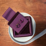 Vintage Style Earring Box in Velvet and Ribbon