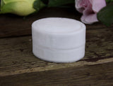 Oval Wedding Ring Box in Wedding Cake White
