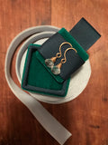 Vintage Style Earring Box in Velvet and Ribbon