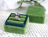 Vintage Green Engagement Ring Box