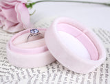 Blush Velvet Oval Ring Box