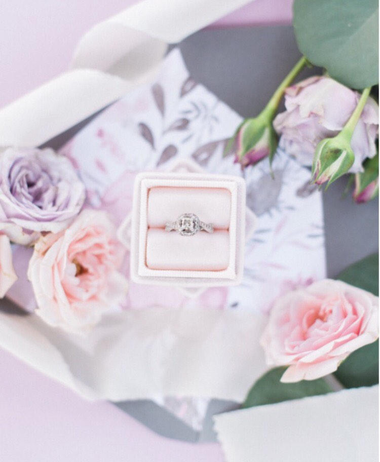 Pink Double Velvet Ring Box for Wedding Flat Lays Photography Styling – The  Styling Source