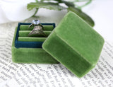 Vintage Green Engagement Ring Box