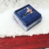 Velvet Ring Box in Frosted Blueberry