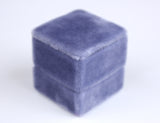 Velvet Ring Box in Frosted Blueberry