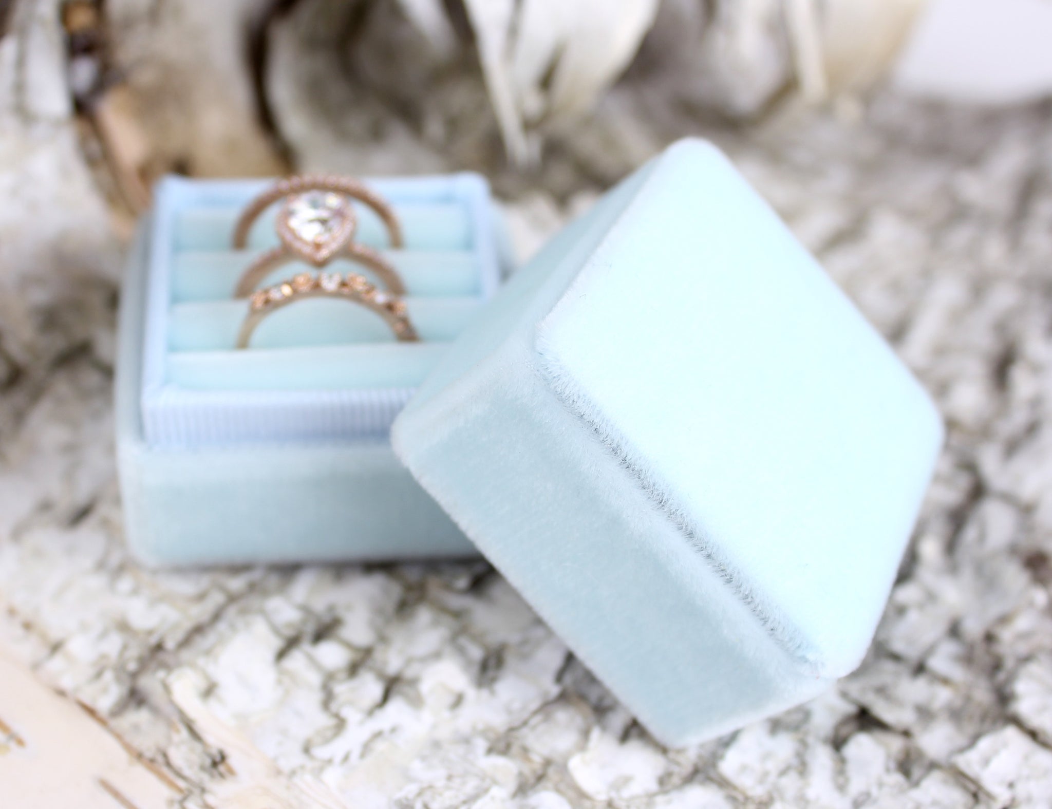 Amazon.com: BEAUTY NEST 3 Slots Ring Box for Wedding