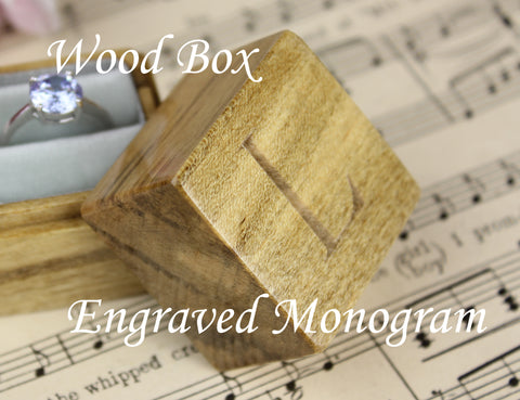 Engraved Monogram Addon For Wooden Ring Boxes