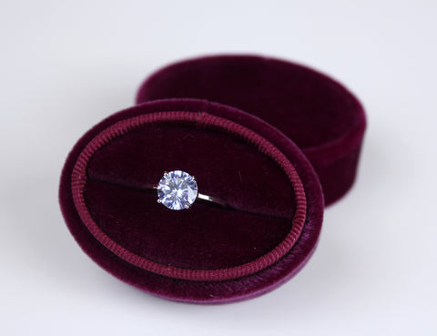 Burgundy Wedding Ring Box