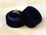 Handmade Wedding Ring Box in Navy Blue