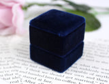 Ombre Blue Velvet Ring Box