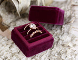 Burgundy Wedding Ring Box